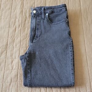 Madewell Curvy Vintage Straight Charcoal Jeans